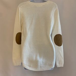 August mist knit sweater elbow size M